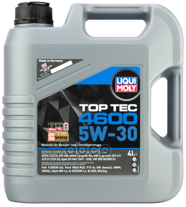 Масло моторное Top Tec 4600 5W-30 SN C2/C3 (4л) LIQUI MOLY 3763